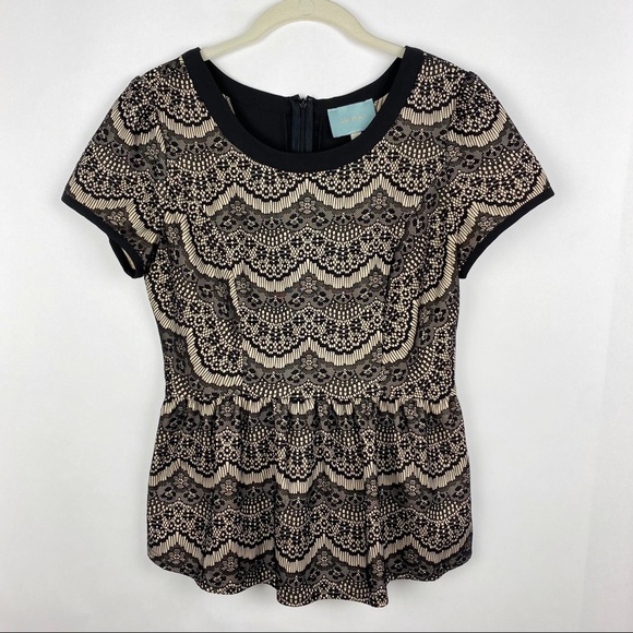 Skies are Blue Peplum Lace Top - Picture 1 of 5